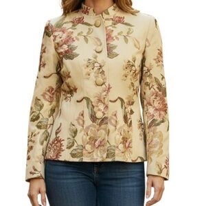 Josephine Blazer 8P Floral Coral Jacket